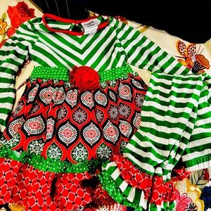 Girl’s Counting Daisy’s 2pc Holiday Outfit size 5